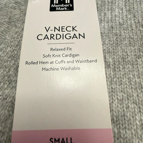 Members Mark Button Down V Neck Cardigan. NWT. Size Small. - Picture 5 of 8